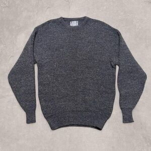 Vintage Wool and Acrylic Knit Pull Over Crewneck Sweater Made in USA